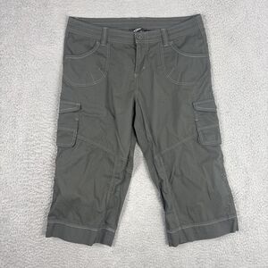 Kuhl Women's Dark Green Gray Capri Pants in Regular Size 14 Hiking Outdoor